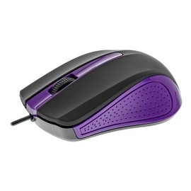 Yenkee YMS 1015PE USB-Maus mit SUVA-Kabel, Ergonomisches Design, für zu Hause und Büro,Kabellänge: 1,25 m, Wired Mouse, schwarz-lila
