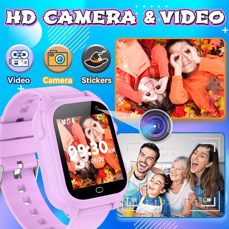 Kids Smartwatch IP67 Waterproof Color Touchscreen Boy Girl Watch with