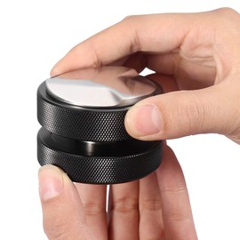 Pomya Manual Coffee Grinder，Coffee Bean Pressing Tool, Rustproof Coffee Bean Press Base Tool ,51mm Espresso Distributor for Home Cafe