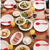 50 PCS Red Plastic Knives Disposable Utensils Heavy Duty Red