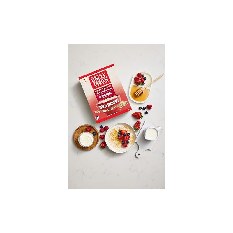 UNCLE TOBYS Oats Quick Sachets Original, Big Bowl 30 Percent