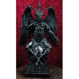 15"H Baphomet Sabbatic Goat Idol Occultic Statue Figurine Maxine Miller