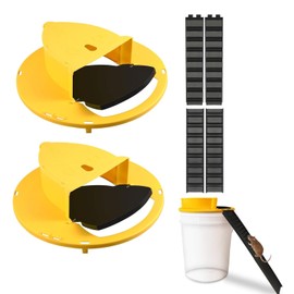 Mouse Bucket Trap, Auto-Reset Bucket Lid Mouse Trap, 5-Gallon Compatible, Efficient for Mouse Rat Control Indoor and Outdoor(2Packs)