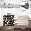 Blujellyfish Black and Gold Backsplash Wall Tiles Hexagon Mosaic Shower