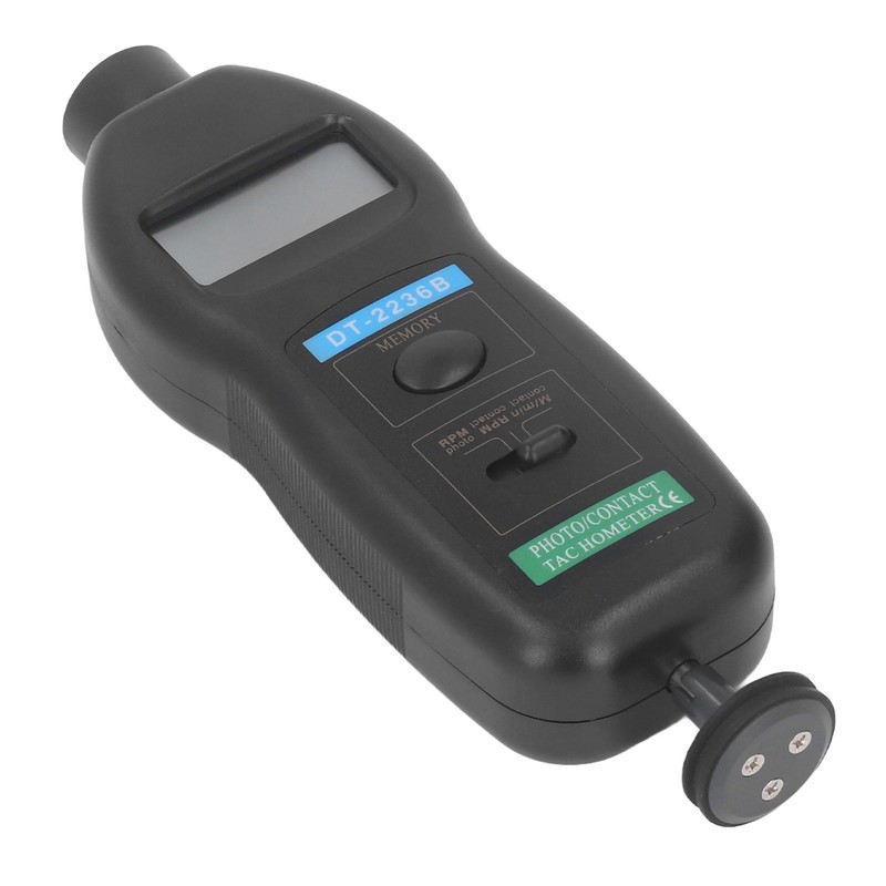 Digital Tachometer 5 Digit LCD Display Handheld Speed Guage Contact