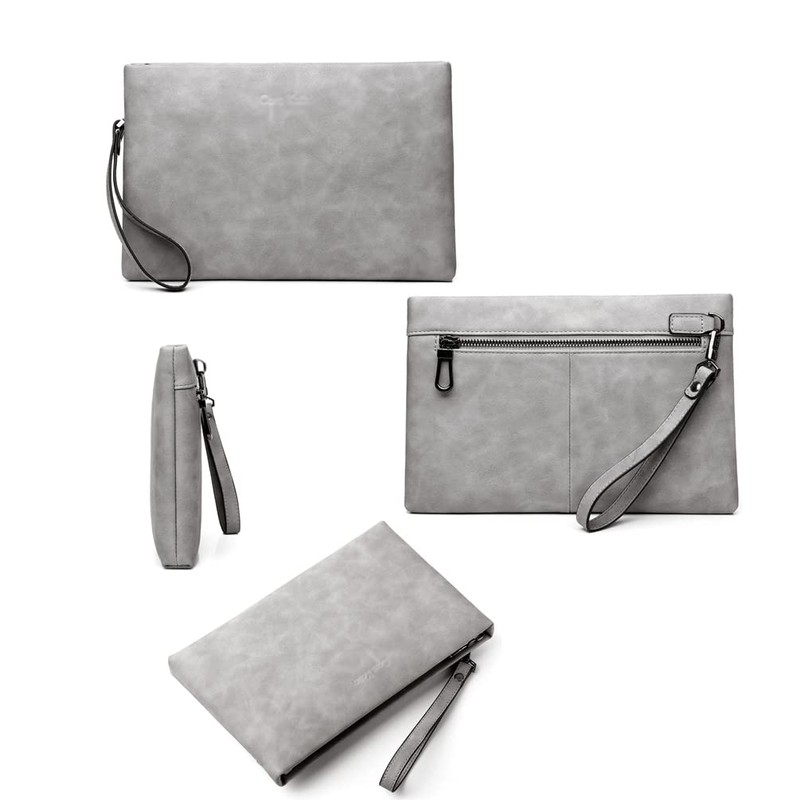 Langzu Men's Clutch Back, PU Leather, Second Bag, Handheld, Smaller,