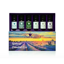 True Essence 100% Pure Therapeutic Grade Oils kit- Top 6 Aromatherapy Oils Gift Set-6 Pack, 10ML(Eucalyptus, Lavender, Rosemary, Clary Sage, Peppermint, Tea Tree)