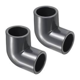 YOKIVE 2 Pcs Pipe Fittings, Elbow Schedule Socket 90 Degree Adapter Connector, Great for Swimming Pool, Drainage System (Gray, 80 1-Inch)