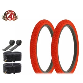 Alta Performance BMX BICYCLE 20" x 1.95" X-PERFORMER FREESTYLE RED TIRE 6PC SET