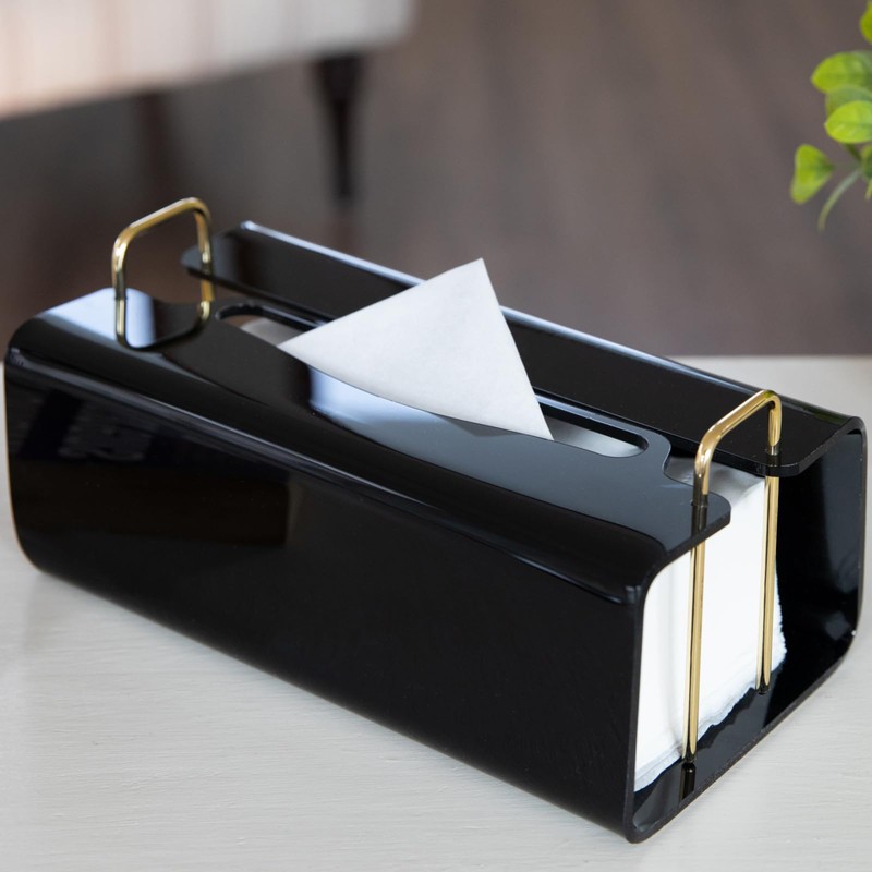 Acrylic Tissue Box Holder Rectangle​ with Curved Design - Decorative