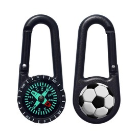 Azeeda 'Football' Compass Keyring (KC00026344)