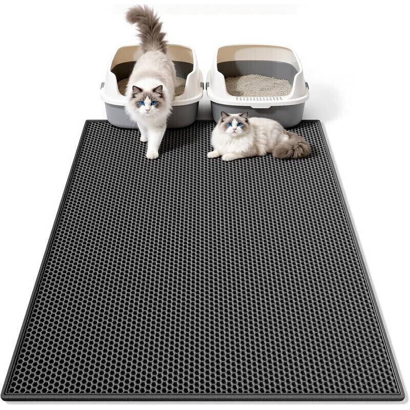 PawComfort Cat Litter Mat – Honeycomb Double Layer Design, Litter