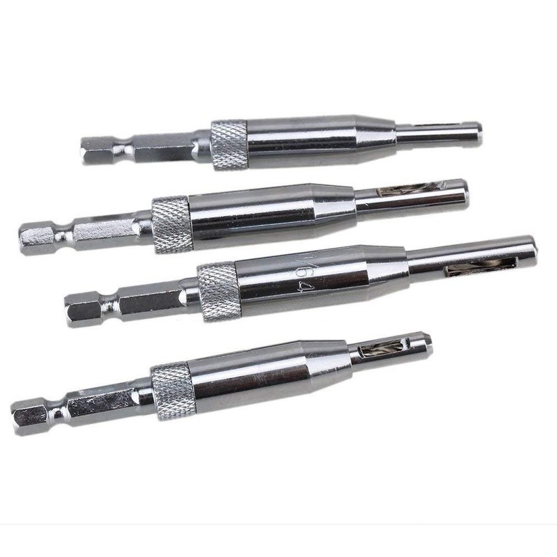 Gasea 4pcs Door Cabinet Self Centering Hinge Drill Bits Set