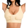 FeelinGirl Post Surgery Compression Bra Soft Support for Breast Augmentation