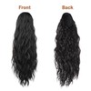 DOINEUFL Ponytail Extension, Long Wavy Ponytail Curly Ponytails Extensions, Drawstring