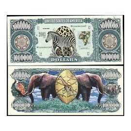 Set of 5 - Wild Safari Million Dollar Bill