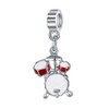 LaBenie Dangle Music Drum Set Charm Bead