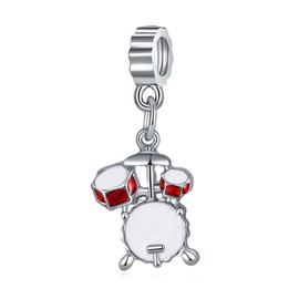 LaBenie Dangle Music Drum Set Charm Bead