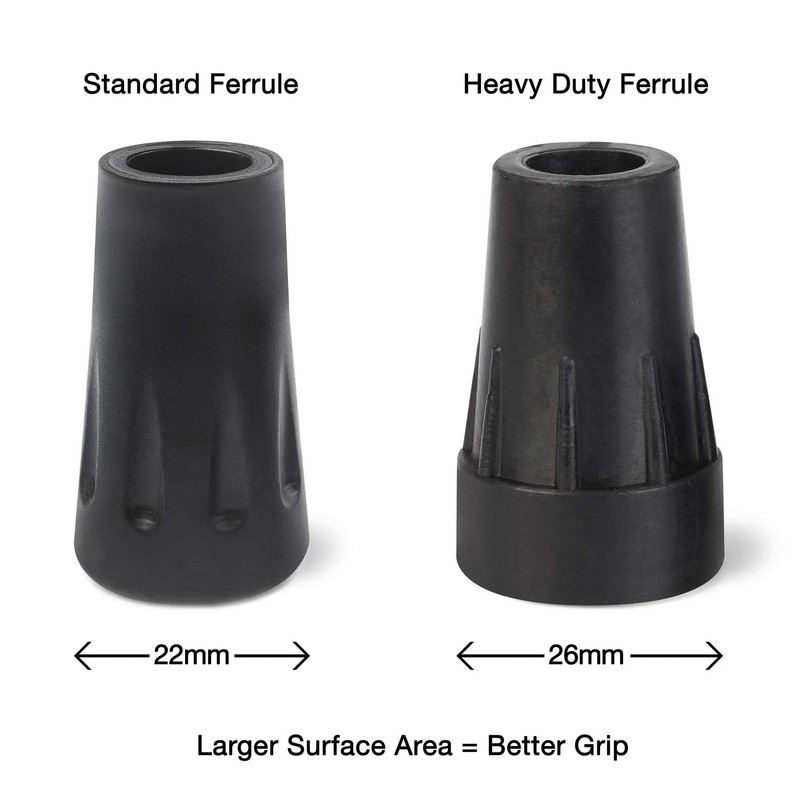 Pair of Trekrite Reinforced Heavy Duty Hiking Sticks/Walking Poles Rubber