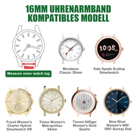 Vicloon Unisex Nylon Fabric Watch Strap, 16 mm/18 mm/20 mm, Smartwatch Strap with Quick Release Fastener, Replacement Velcro Watch Strap, 16mm