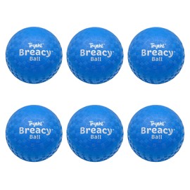 Tryeht Self Inflating Ball 5", Rubber New Feel Breacy Ball, Hi Bouncy, Never Need Pump, Neon Blue, Playground Balls, Handball, Dodgeballs, Picnic and School Play in and Outdoor (6 Pack)