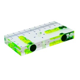 Transparent high-precision T-type horizontal bubble magnetic level for two-way horizontal measurement 95x51x13mm