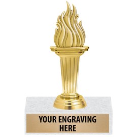Crown Awards 6" Gold Torch Trophies - Participation Sports Award Trophy 20 Pack Prime