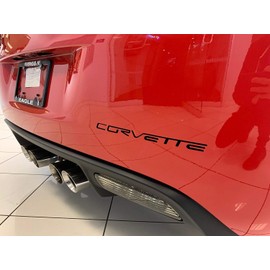 LimitlessParts Rear Bumper or Dashboard Plastic Letters Inserts 2005+ 2005-2013 Compatible with Corvette C6 ABS Plastic NOT Thin Decals Black