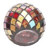 Mosaic Glass Tea Light Holder Romantic Decorative Red Handmade Cracked
