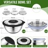 P&P CHEF 4-In-1 Stainless Steel Colander with Bowl Set, Rotatable