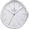 St. Leonhard Kitchen Clock Radio Silent: Modern Aluminium Radio Wall