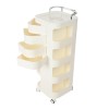 4-Tiers Kitchen Trolley Rack Rolling Storage Cart Fruit Vegetable Shelf