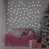 Christmas Snowflake Stickers, 50Pcs White X-mas Glow in The Dark
