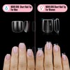 NOVO OVO Nail Tips for Men, Extra Short Wide Full