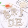 10 Pieces Glitter Bridal Rhinestone Beads Appliqué Letters Letter Patches