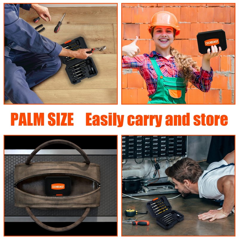 Coobeast 11Pcs Screw Extractor Set, Left Hand Drill Bit and