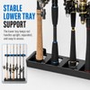 Fishing Rod Holder Wall Mount Rack Organizer, Holds 6 Rods