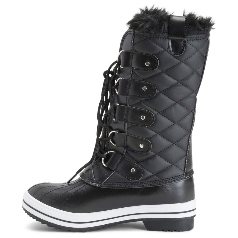Polar Womens Snow Boot Quilted Tall Winter Snow Waterproof Warm