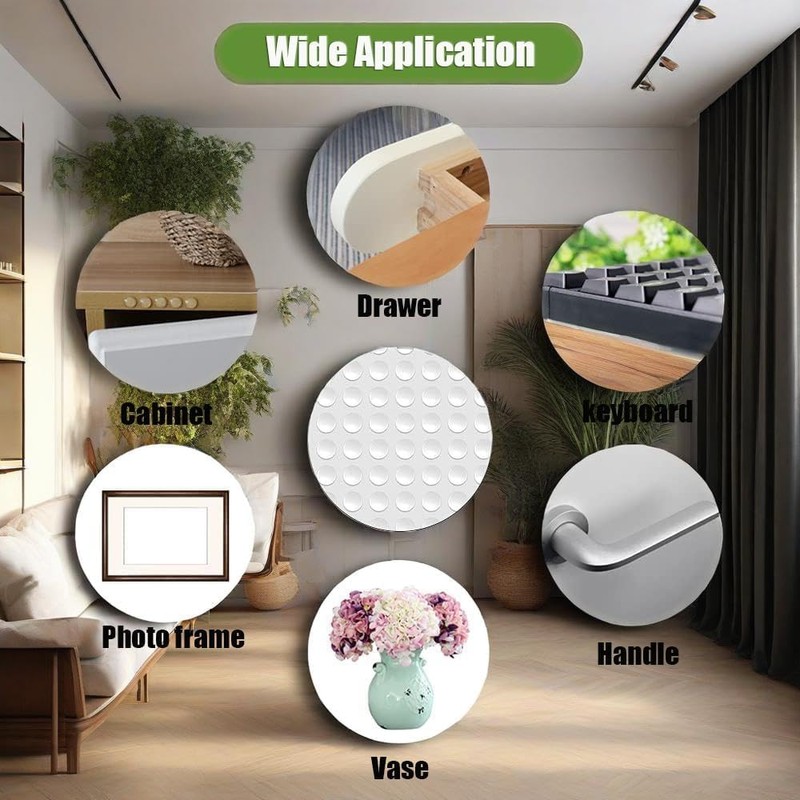 Pack of 100 Non-Slip Pads Glass Plate, Protective Buffer Spacers,