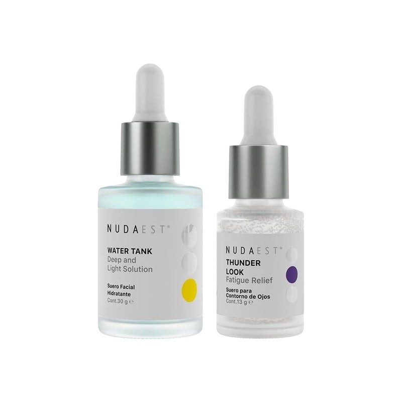 Set suero iluminador y contorno de ojos para bolsas y