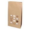 Indigo PP046 Wrapping Paper Bag, Square Bottom Bag, S, Coffee,
