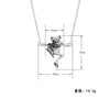 Caiyao Cute Hanging Frog Pendant Necklace Vintage Silver Plated Funny