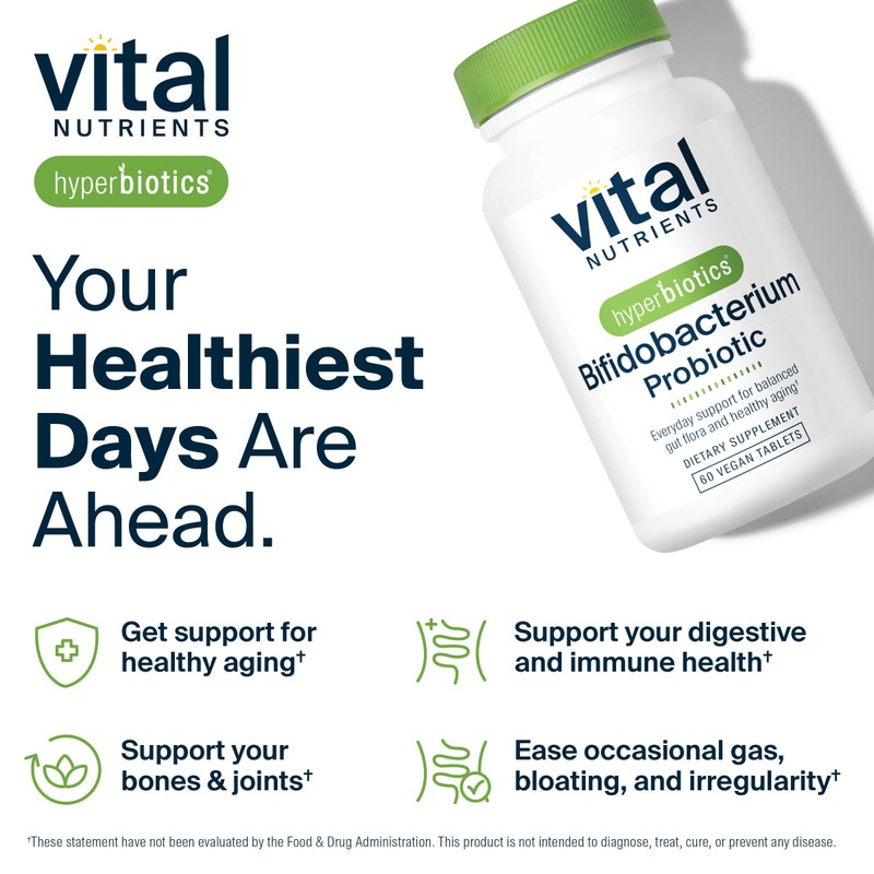 Hyperbiotics Vital Nutrients Bifidobacterium Probiotic | 7 Targeted Strains |