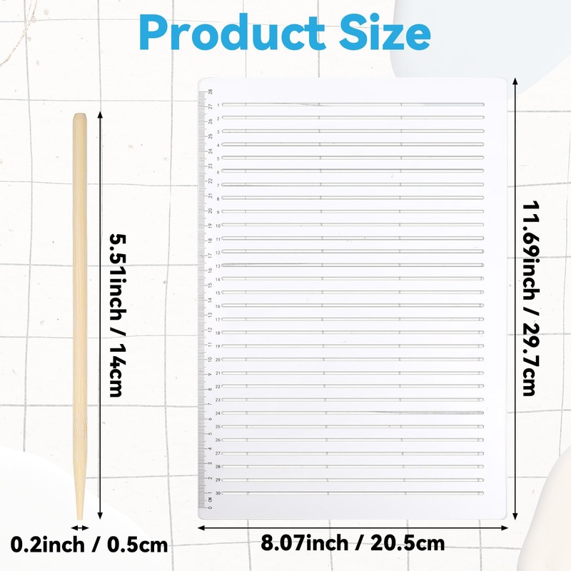 Plastic Straight Line Stencil Template (1pcs+1 Wooden Stripe)
