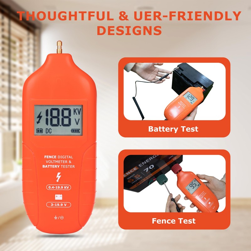 Electric Fence Tester Fault Finder Digital Electric Fence Voltage Tester