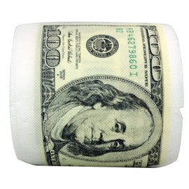 Island Dogs Big Bucks Novelty Gag 3-ply Toilet Paper
