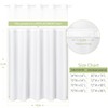 Litabel White Fabric Snap-in Shower Curtain Liner Replacement, 70W x