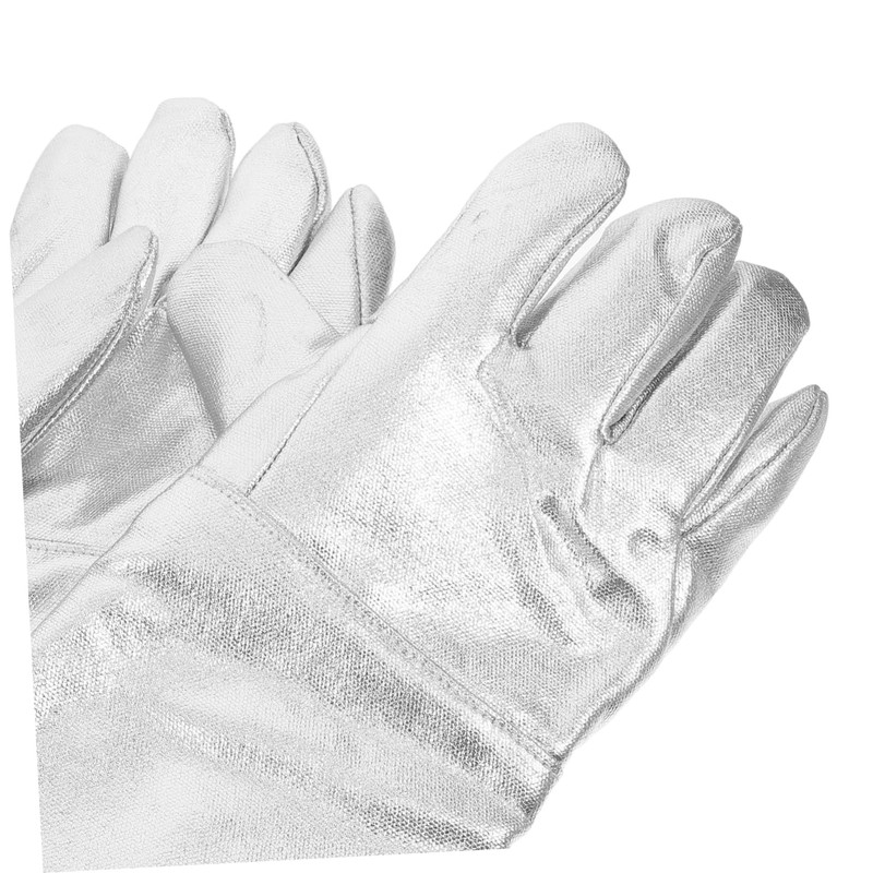 Hohopeti 2pcs Heat Resistant Work Gloves Fireproof Insulated Mitts for