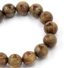 Aoiwyui Tibetan Buddhist Green Sandalwood Beads 15mm,Scented Sandalwood Link Wrist