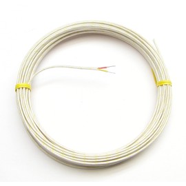 K-Type Thermocouple Wire AWG 24 Solid w. Braided Fiberglass Insulation - 10 Yard roll